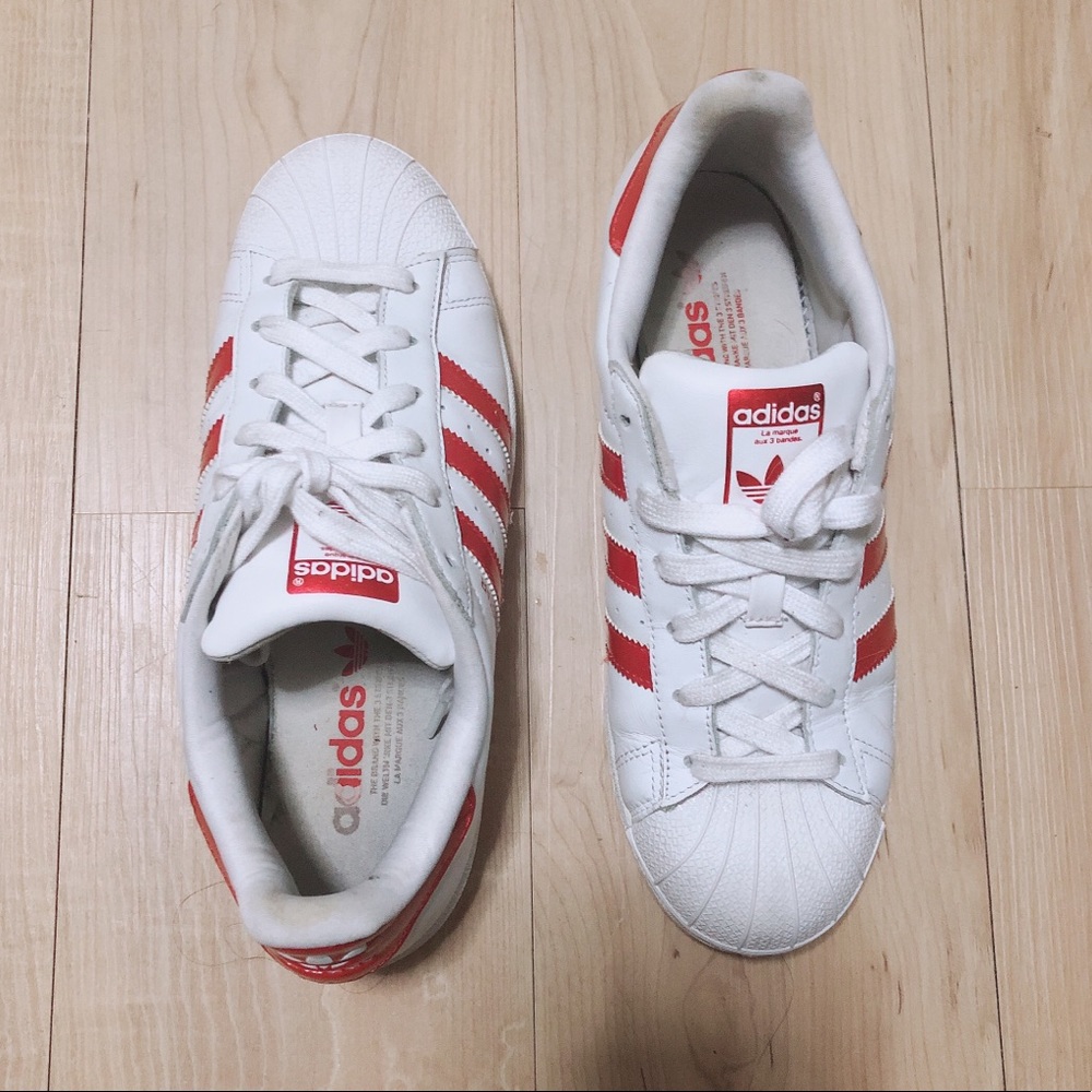Adidas Originals Superstar Sneakers — Red